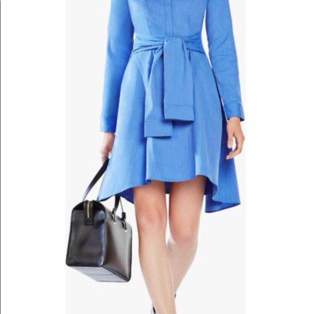 BCBG MaxAzria  French blue shirt Dress Sz L